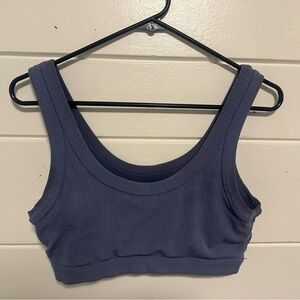 Alo Ribbed Sports Bra - Blue